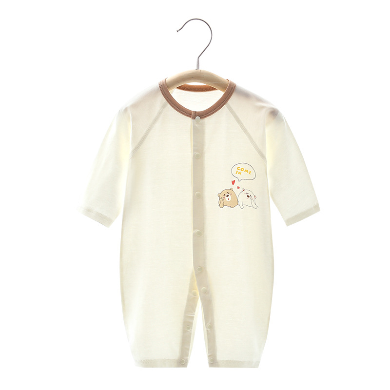 Nou-născuți: body de vară din bumbac subțire, 100% bumbac, mâneci lungi, unisex, 0–12 luni