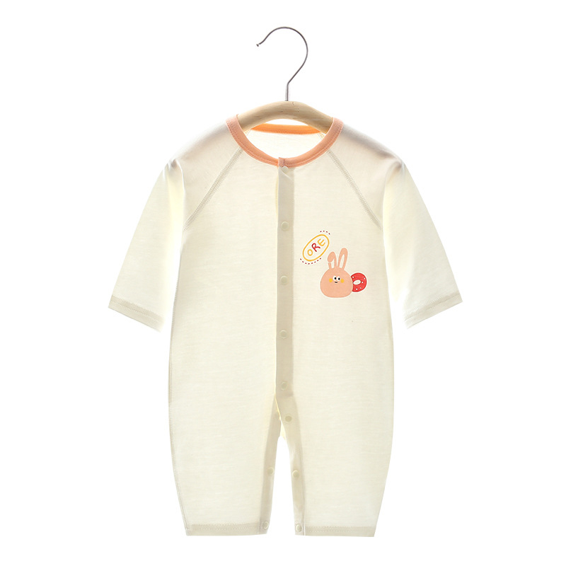 Nou-născuți: body de vară din bumbac subțire, 100% bumbac, mâneci lungi, unisex, 0–12 luni