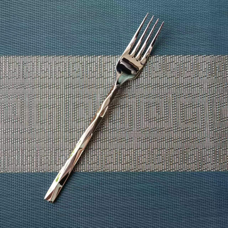 Set cuțite și furculițe pentru steak, mâner diamant din oțel inoxidabil 304, veselă de lux pentru restaurante occidentale și hoteluri, turnare-forjare, achiziție en gros