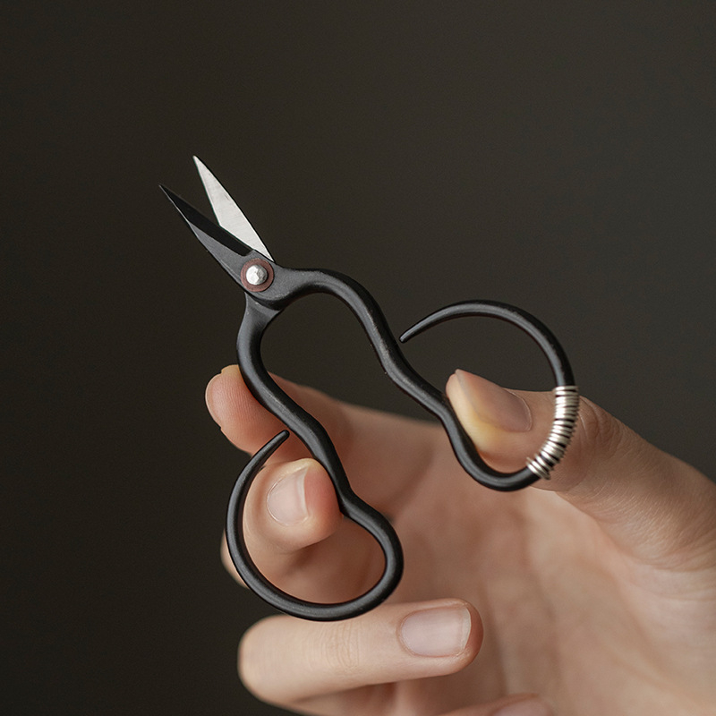 Set de depozitare pentru ceai din lemn de nuc carbonizat, pick lotus pentru ceai, foarfecă pentru ceai, set Kung Fu pentru ceai și accesorii pentru ceremonia ceaiului