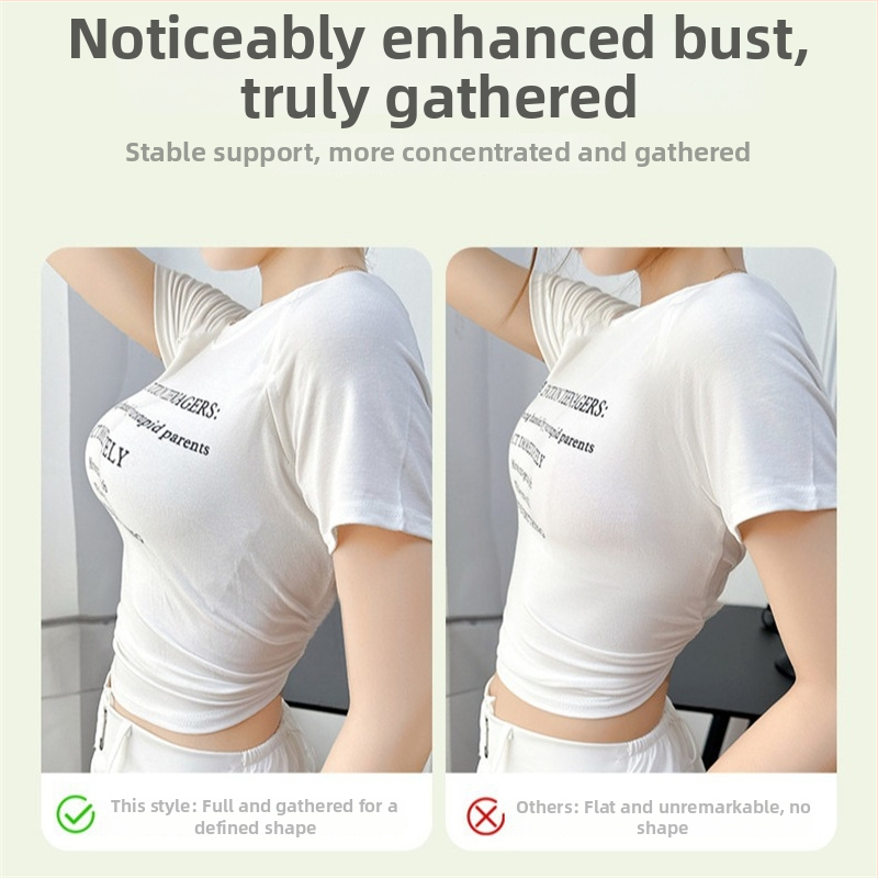 Sutien fara bretele pentru bust mic – push-up, susținere laterală, prevenirea lăsării, cupă fără goluri, spate neted, invizibil sub haine