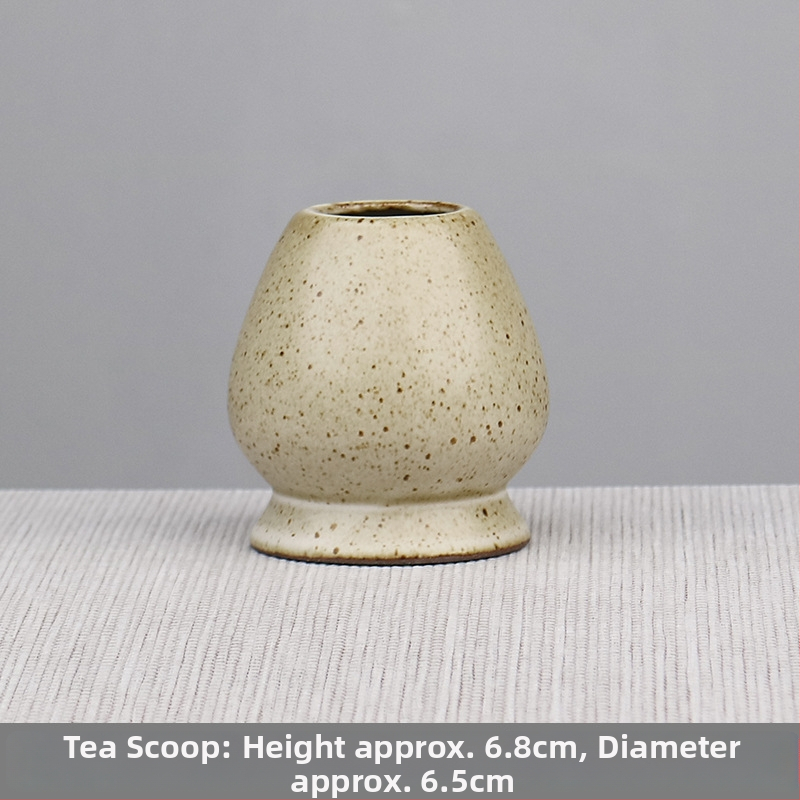 Vas de matcha în stil japonez, set cu suport pentru telul de bătut ceai, unelte ceramice pentru ceai și accesorii pentru ceremonia ceaiului, tel cu 100 dinți, perie și linguriță de ceai
