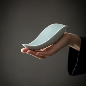 Suport ceramic glazurat în formă de frunză pentru ceai, separator pentru ceai – accesorii pentru ceremonia Kung Fu, șase domni