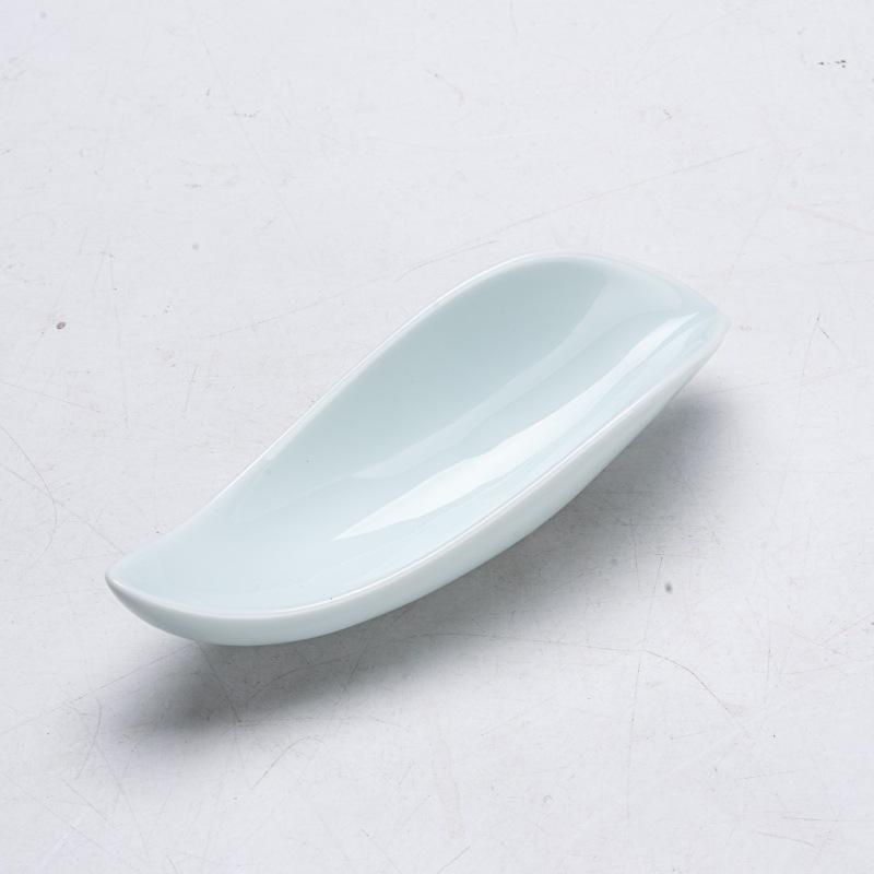 Suport ceramic glazurat în formă de frunză pentru ceai, separator pentru ceai – accesorii pentru ceremonia Kung Fu, șase domni
