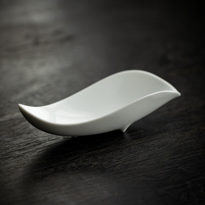 Suport ceramic glazurat în formă de frunză pentru ceai, separator pentru ceai – accesorii pentru ceremonia Kung Fu, șase domni