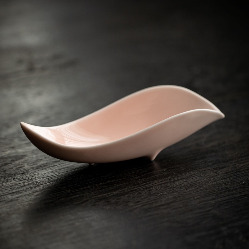 Suport ceramic glazurat în formă de frunză pentru ceai, separator pentru ceai – accesorii pentru ceremonia Kung Fu, șase domni