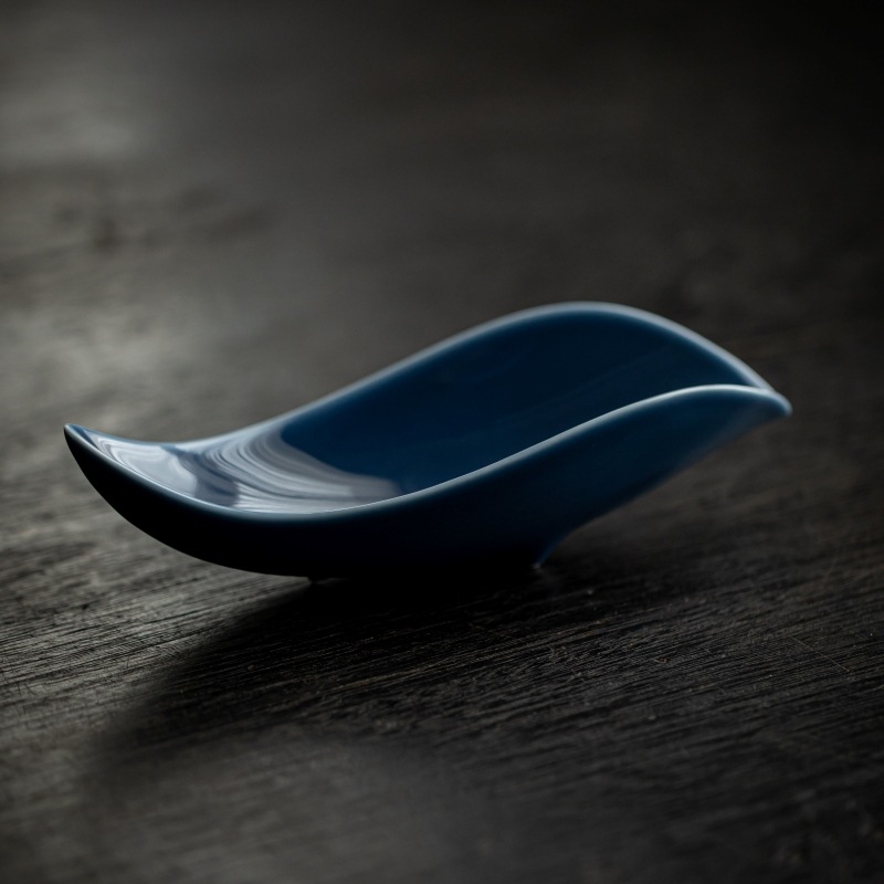 Suport ceramic glazurat în formă de frunză pentru ceai, separator pentru ceai – accesorii pentru ceremonia Kung Fu, șase domni