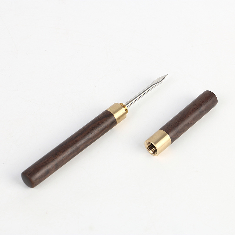 Set de accesorii pentru ceremonia ceaiului din Ebony Bamboo: cuțit de ceai, suport pentru ceașcă, ac de ceai, lingură de ceai, clești pentru ceai