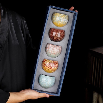 Ceașcă ceramică cu glazură de cuptor Dragon Egg, ceașcă Kung Fu pentru ceai, ceașcă mare de ceai, set de ceai cu glazură Tianmu.