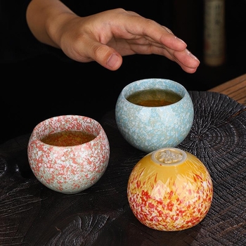 Ceașcă ceramică cu glazură de cuptor Dragon Egg, ceașcă Kung Fu pentru ceai, ceașcă mare de ceai, set de ceai cu glazură Tianmu.