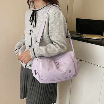 Ženska crossbody torba od najlona, jednobojna, velika zapremina, casual, svestrana