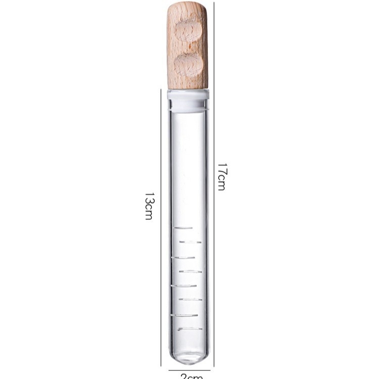 Infuzor de ceai din sticlă borosilicată, în tub de probă cu capac, filtru de ceai portabil, versiune actualizată