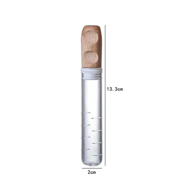 Infuzor de ceai din sticlă borosilicată, în tub de probă cu capac, filtru de ceai portabil, versiune actualizată