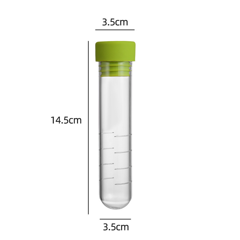 Infuzor de ceai din sticlă borosilicată, în tub de probă cu capac, filtru de ceai portabil, versiune actualizată