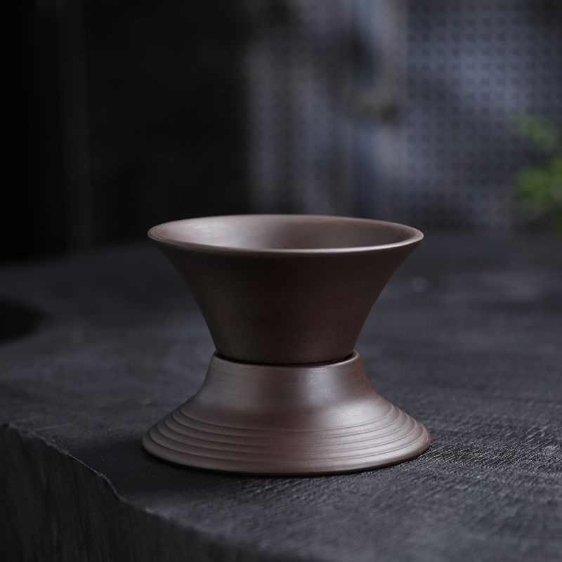 Ceașă filtrantă din lut mov pentru ceai Kung Fu, set ceramic retro pentru ceai cu filtru