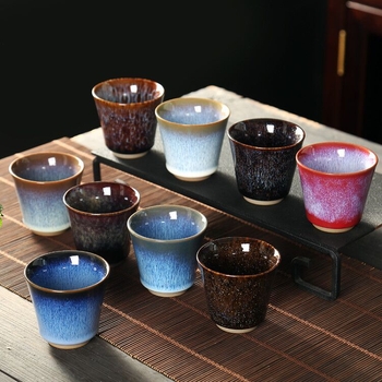 Ceșcă ceramică de capacitate mare pentru ceai și pahar de vin – Jian Ware ceramică glazurantă la cuptor