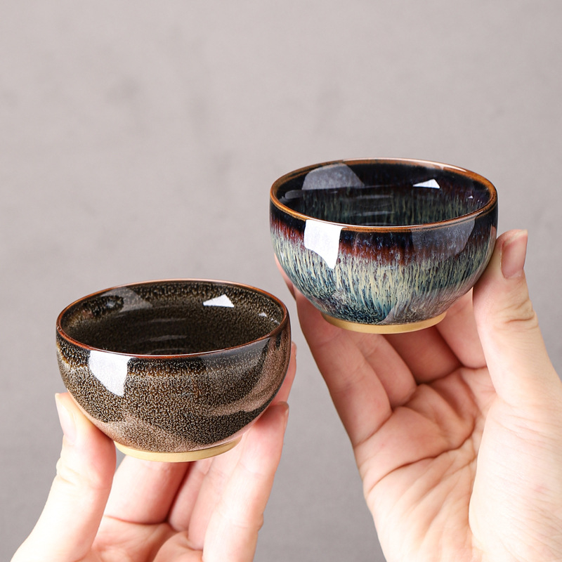 Set Gongfu de ceai din ceramică, 6 cești, în cutie cadou, stil chinezesc retro, pentru birou sau casă