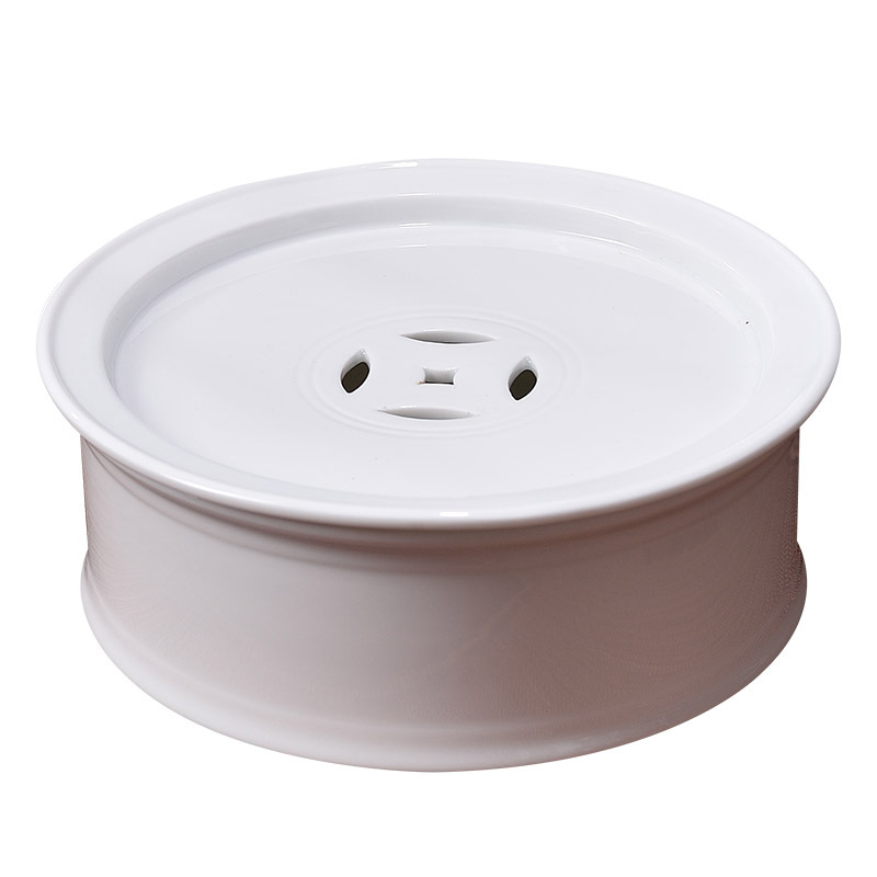 Set Chaoshan Gongfu pentru birou și casă – ceainic alb din porțelan, cești și farfurie de ceai, pentru 6 persoane