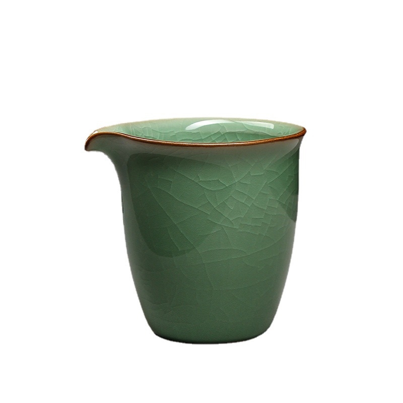 Ceai ceai din porțelan Celadon cu glazură crăpată, cupă de echilibru, divizor de ceai și ceainic – accesorii Kungfu ceai