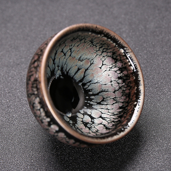 Jianyang Jian Zhan – glazură minerală originală, ceramică lucrată manual, corp de fier, schimbare de culoare în cuptor, ceașcă cu o sută de flori, Tianmu Cup cu păr de iepure și picături de ulei, ceașcă a Maestrului