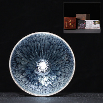 Jianyang Jian Zhan – glazură minerală originală, ceramică lucrată manual, corp de fier, schimbare de culoare în cuptor, ceașcă cu o sută de flori, Tianmu Cup cu păr de iepure și picături de ulei, ceașcă a Maestrului