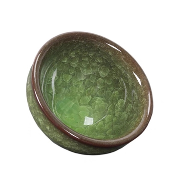 Ceașcă ceramică de ceai, cu corp din fier, glazură crăpată, pentru meditație, motiv Phoenix