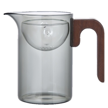 Cupa de ceai din sticlă borosilicat, cu design mic de mandarin verde, pentru uz casnic, rezistentă la temperaturi înalte, cu pereți îngroșați