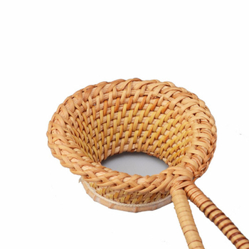 Sită de ceai din răchită, țesut, cu filtru din pânză pentru set Kung Fu
