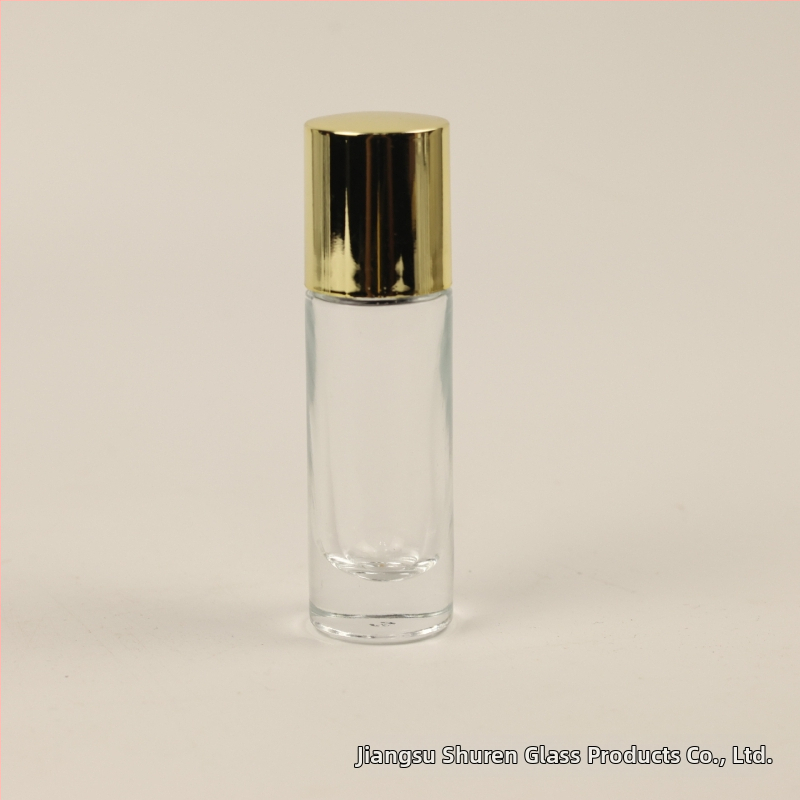 10 ml priehľadná sklenená fľaška na parfum so snap-on uzáverom, prenosná opakovane plniteľná fľaštička na rozprašovanie, luxusný dizajn
