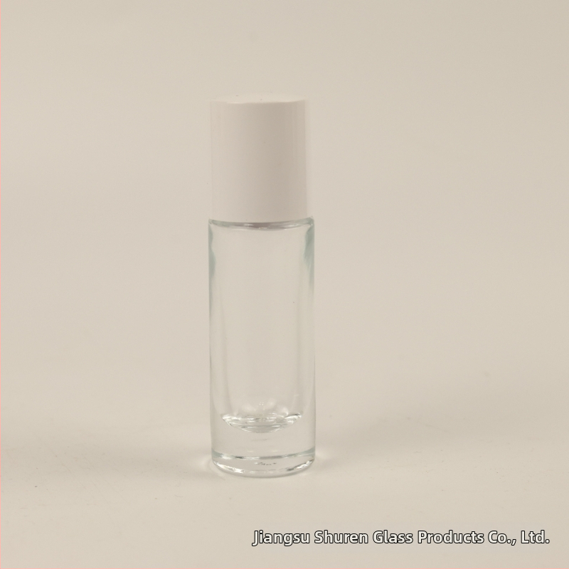 10 ml priehľadná sklenená fľaška na parfum so snap-on uzáverom, prenosná opakovane plniteľná fľaštička na rozprašovanie, luxusný dizajn