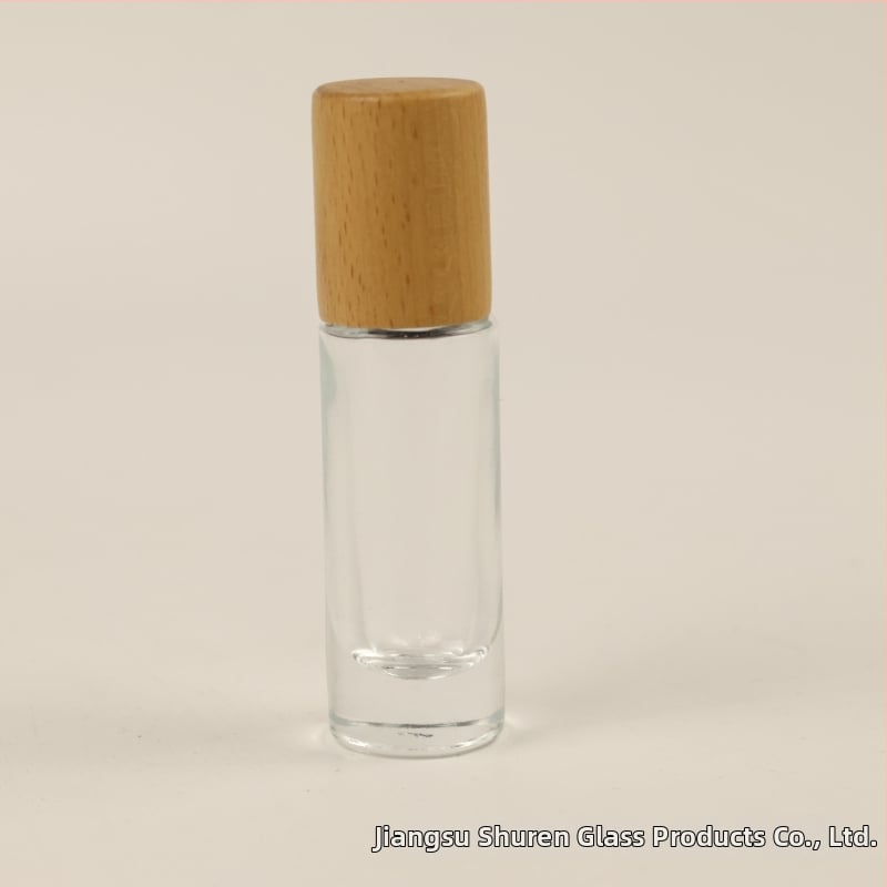 10 ml priehľadná sklenená fľaška na parfum so snap-on uzáverom, prenosná opakovane plniteľná fľaštička na rozprašovanie, luxusný dizajn