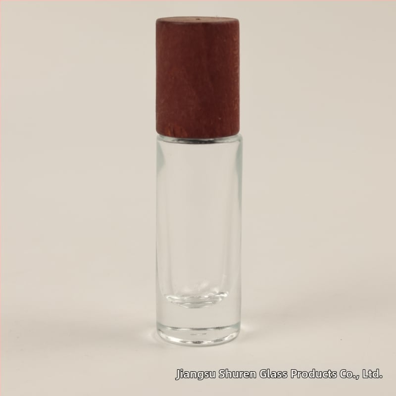 10 ml priehľadná sklenená fľaška na parfum so snap-on uzáverom, prenosná opakovane plniteľná fľaštička na rozprašovanie, luxusný dizajn