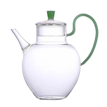 Ceainic japonez din sticlă borosilicată rezistentă la căldură, mic, pentru ceai verde și ceai cu flori, cu filtru.