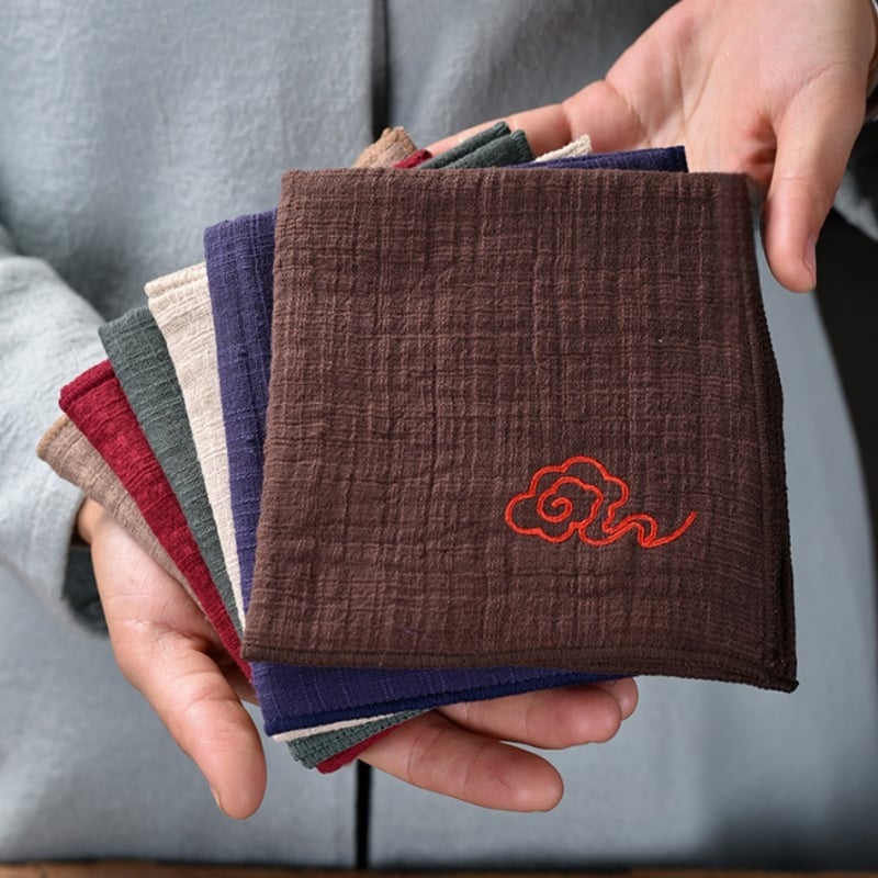 Prosop de masă din bumbac și in, gros, absorbant, pentru set Gongfu de ceai, accesorii, față de masă și cârpă de șters, opțiune logo