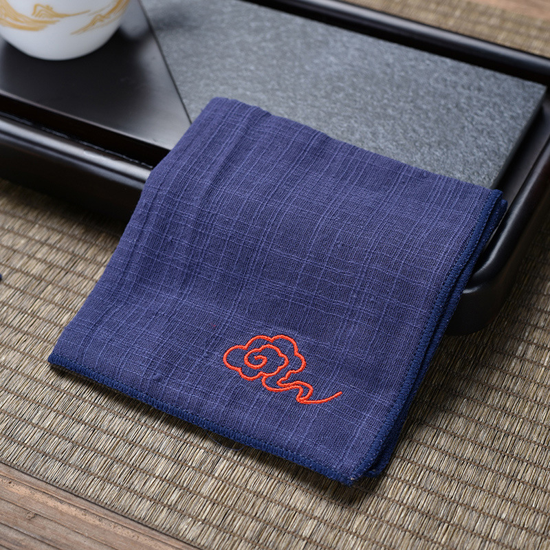 Prosop de masă din bumbac și in, gros, absorbant, pentru set Gongfu de ceai, accesorii, față de masă și cârpă de șters, opțiune logo
