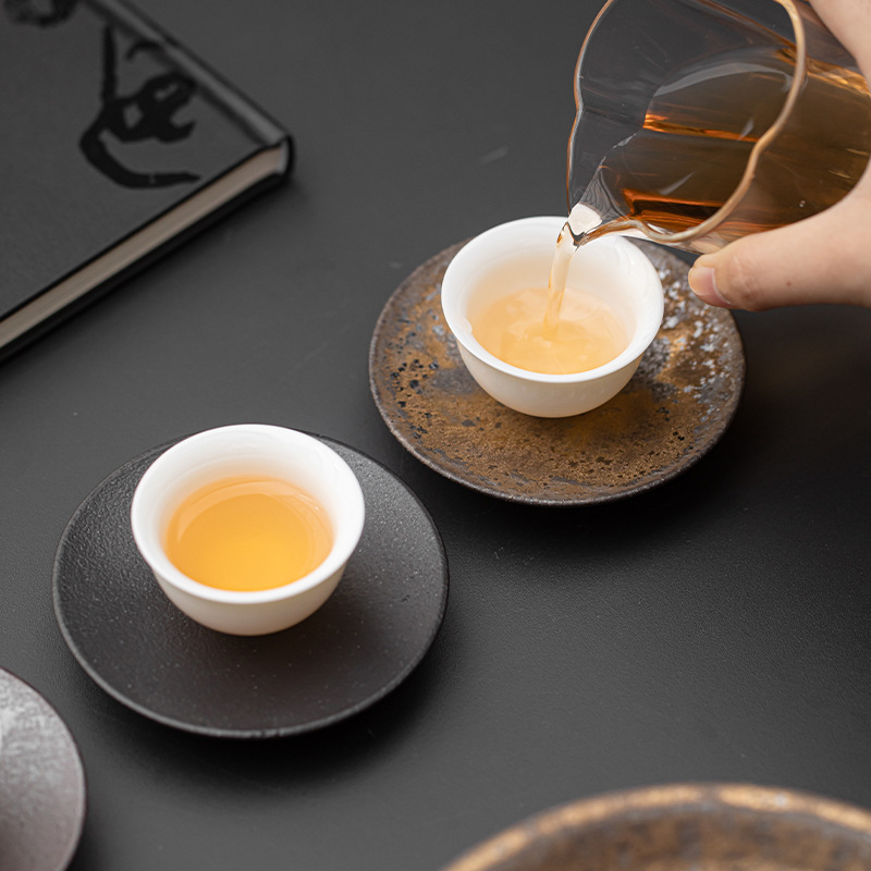Suport ceramic pentru ceai, tavă izolantă pentru ceai, masă în stil japonez pentru ceai, accesorii pentru ceremonia de ceai Kung Fu