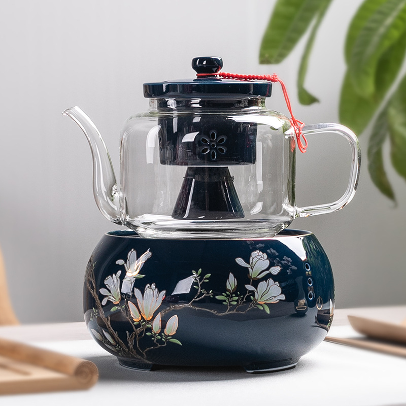 Fierbător electric ceramic cu sticlă de înalt siliciu îngroșată, pentru fierberea apei și infuzarea ceaiului; ceramică cu atingere sensibilă, rezistent la temperaturi înalte.