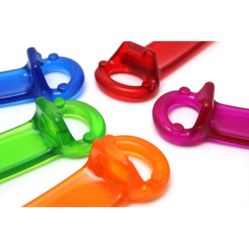 Deschizător multifuncțional din plastic pentru sticle și conserve, cu priză antiderapantă, acționare manuală.