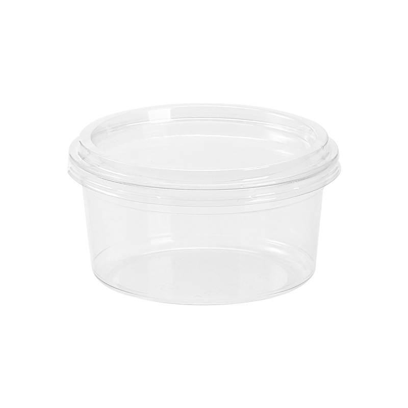 Cupe de unică folosință pentru salata de fructe, iaurt și suc — pahare transparente din plastic