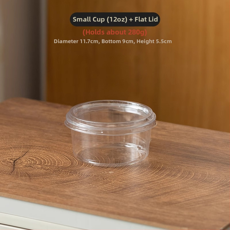 Cupe de unică folosință pentru salata de fructe, iaurt și suc — pahare transparente din plastic