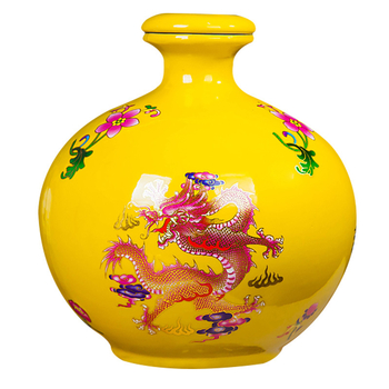Vas ceramic pentru vin, cu design floral și de păsări, în cutie cadou sigilată