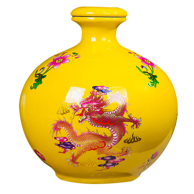 Vas ceramic pentru vin, cu design floral și de păsări, în cutie cadou sigilată