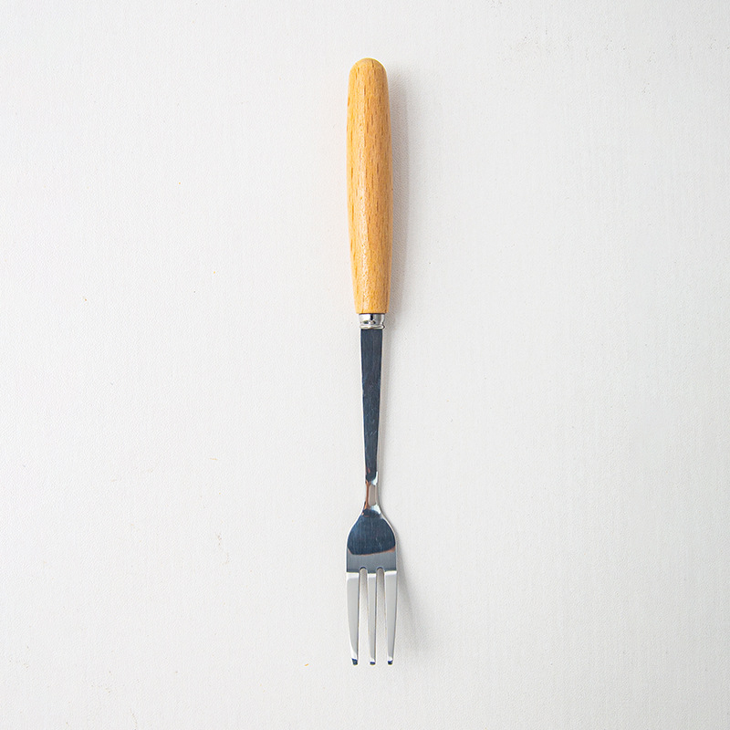 Set japonez din fag pentru fructe, design elegant, furculițe și linguri din oțel inoxidabil, recipiente ceramice pentru depozitare
