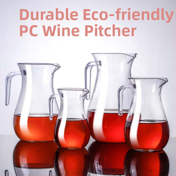 Decantor de vin din acrilic, cu marcaje, rezistent la șocuri și căldură, pentru uz casnic