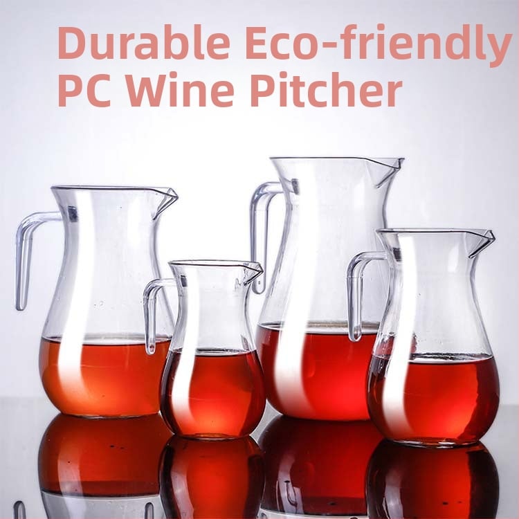 Decantor de vin din acrilic, cu marcaje, rezistent la șocuri și căldură, pentru uz casnic