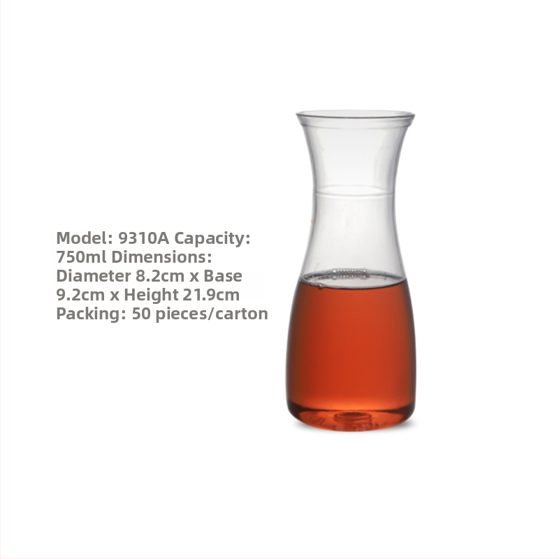 Decantor de vin din acrilic, cu marcaje, rezistent la șocuri și căldură, pentru uz casnic