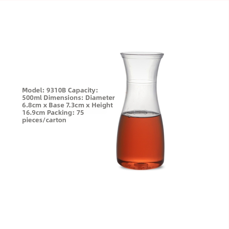 Decantor de vin din acrilic, cu marcaje, rezistent la șocuri și căldură, pentru uz casnic