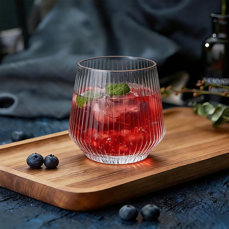 Pahar din sticla prismă, design minimalist, pentru apă și băuturi — utilizare casnică, ceai și whisky și lichior