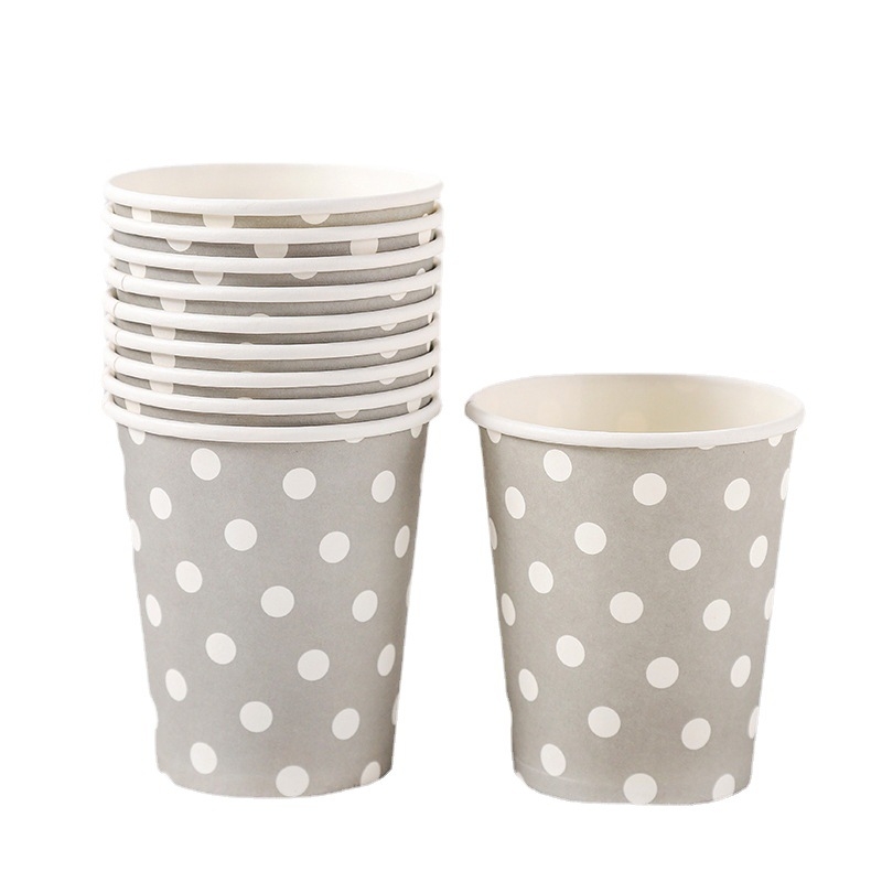 Cupe de hârtie colorate cu buline, 201–300 ml, decorațiuni DIY pentru petreceri ale copiilor