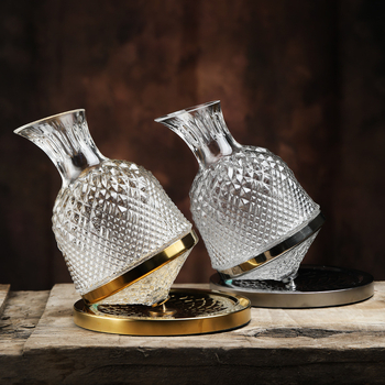 Set de decantare pentru vin roșu din cristal, cu pahare rotative și auto-stabilizare – lux modern pentru casă